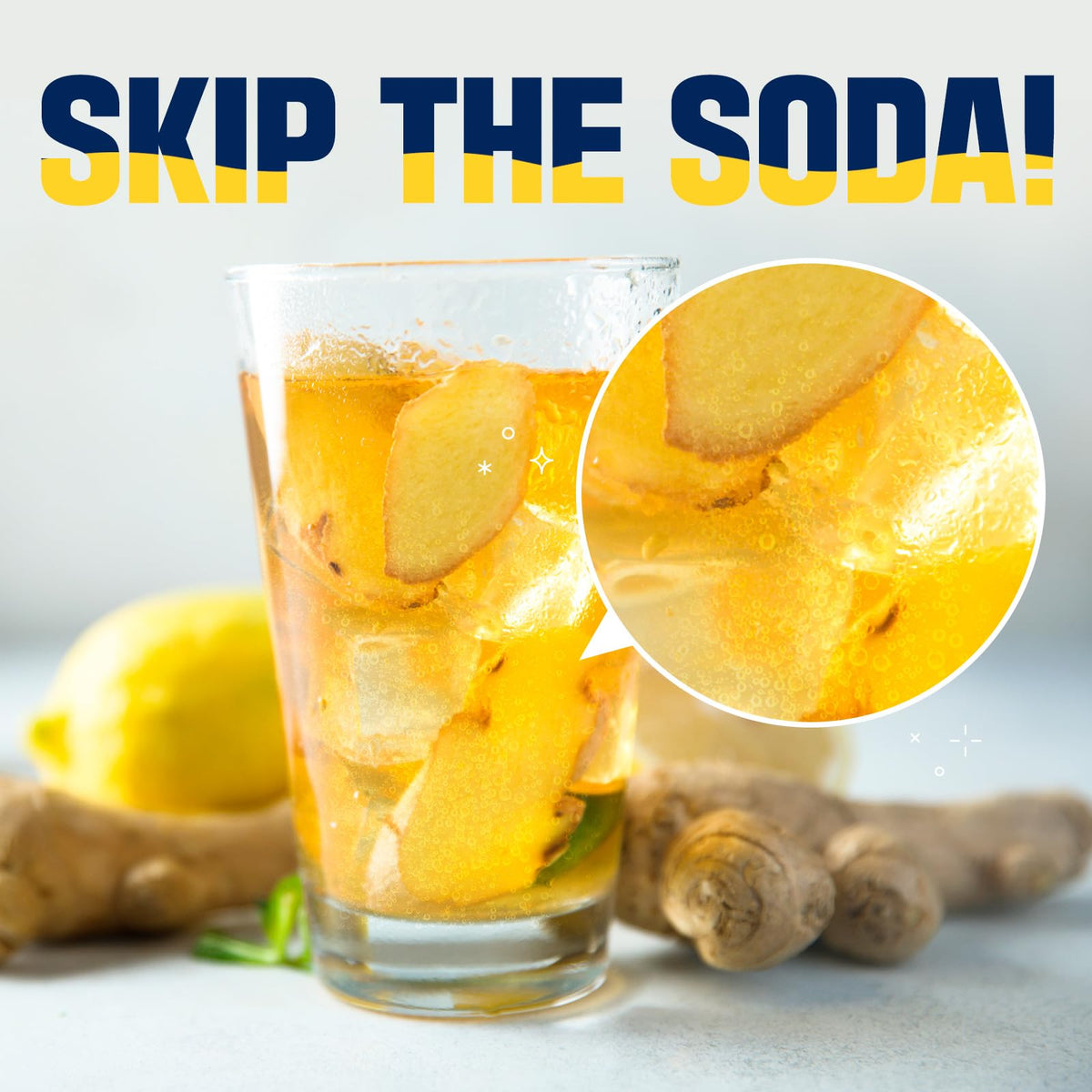 TEAZEN Lemon Ginger Kombucha fizz with fruity aroma for a sparkling option