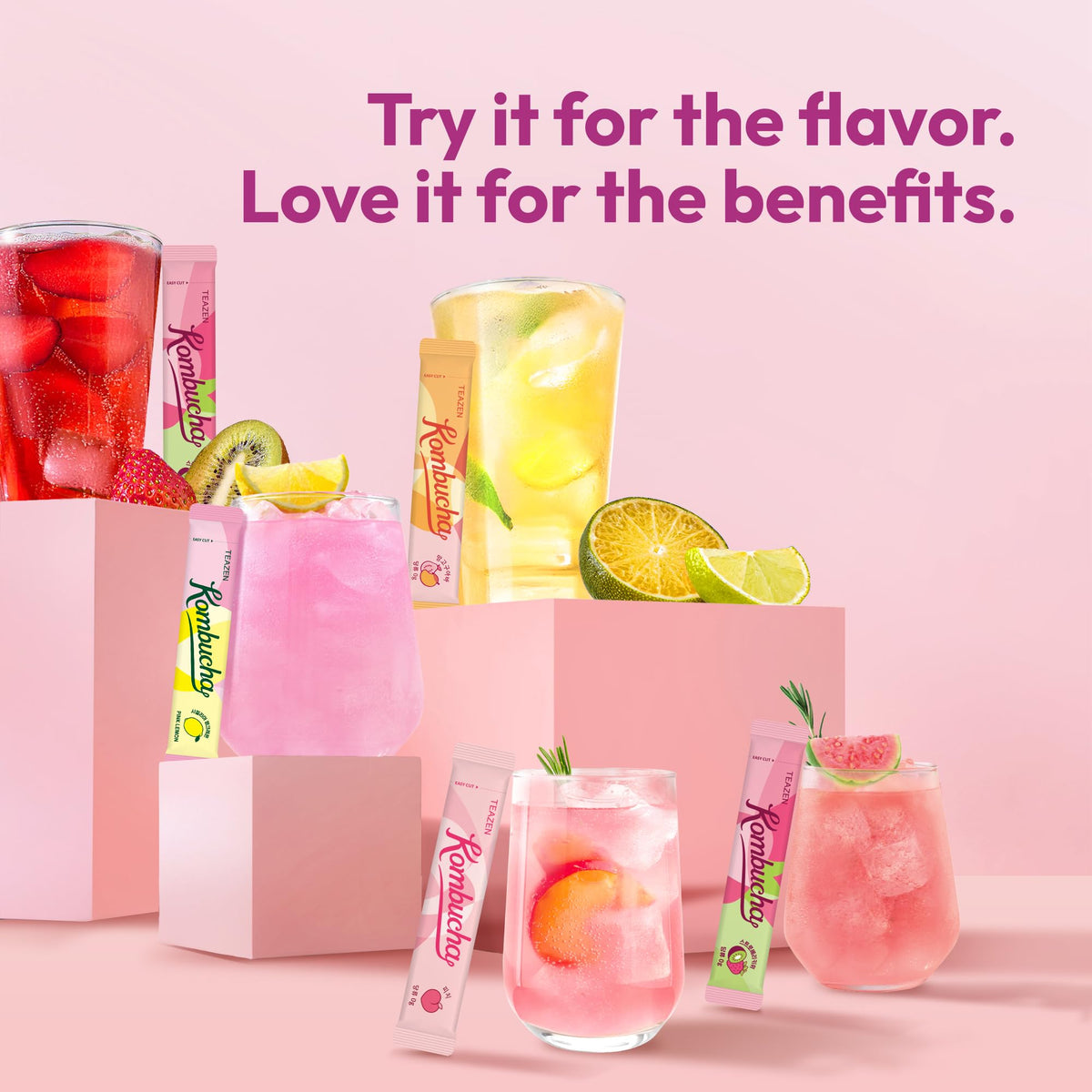 TEAZEN Mango-Guava flavor stick, tropical blend for a bold, refreshing sip