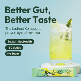 Gift-ready TEAZEN Pineapple Kombucha packaging, perfect for thoughtful gifting