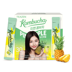 TEAZEN Pineapple Kombucha Powder packet on-the-go for easy hydration