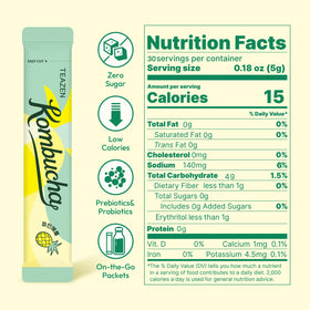 TEAZEN Pineapple Kombucha with live probiotics and prebiotics