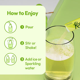 TEAZEN Shine Muscat packet close-up highlighting portable, mess-free format.