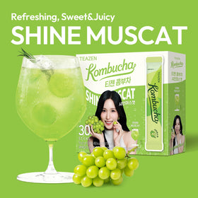 TEAZEN Shine Muscat powder on-the-go ready for quick mix.