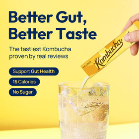 TEAZEN sugar-free, low-caffeine kombucha sticks ideal for anytime