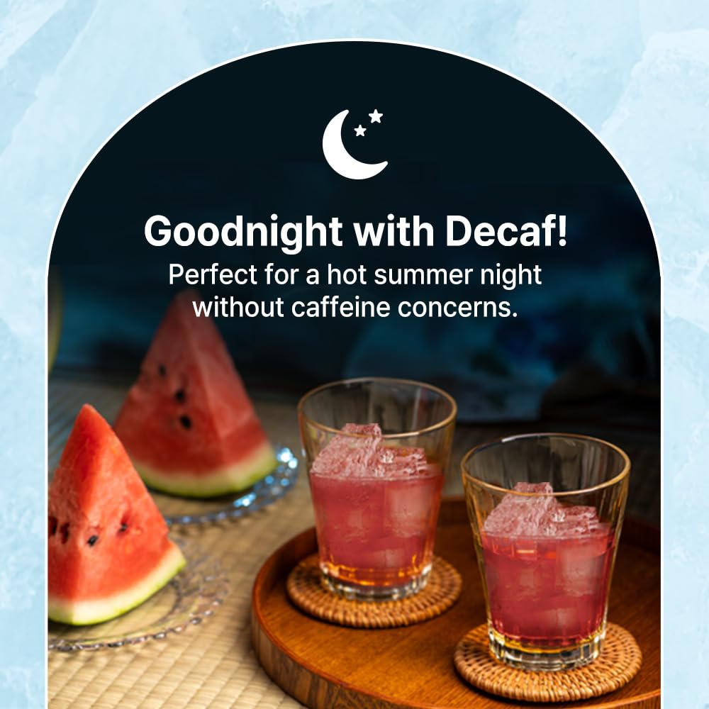 Sparkling water mixing idea with TEAZEN Watermelon Iced Tea and watermelon slice