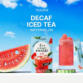TEAZEN Watermelon Iced Tea stick dissolving in water for easy preparation