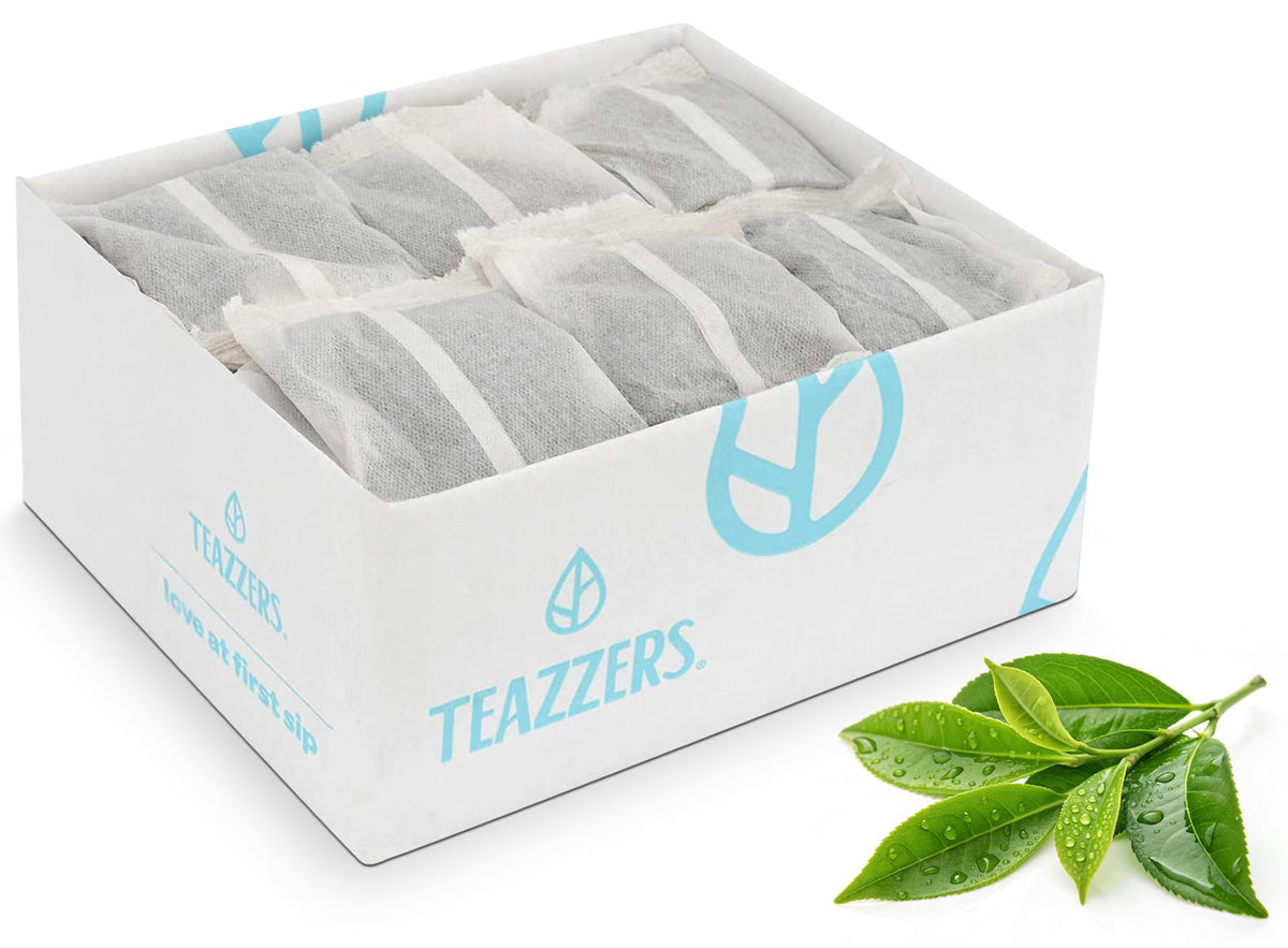 Teazzers premium green tea bags bulk pack for cafes and restaurants.