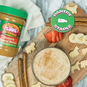 Teddie USA-made peanut butter emphasizes fresh production and vegan-friendly snacking.