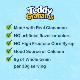 TEDDY GRAHAMS Cinnamon with dips, perfect for snack time variety