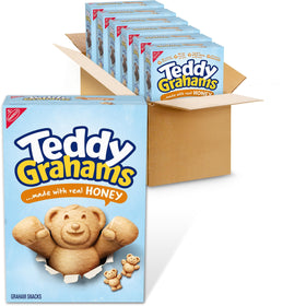 Teddy Grahams Honey bear-shaped snacks, kid-friendly lunchbox favorite.