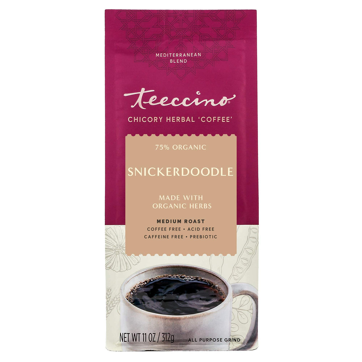 Naturally acid-free Teeccino blend supporting gentle digestion
