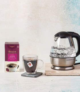 Teeccino Almond Amaretto features golden roasted almonds in the blend.