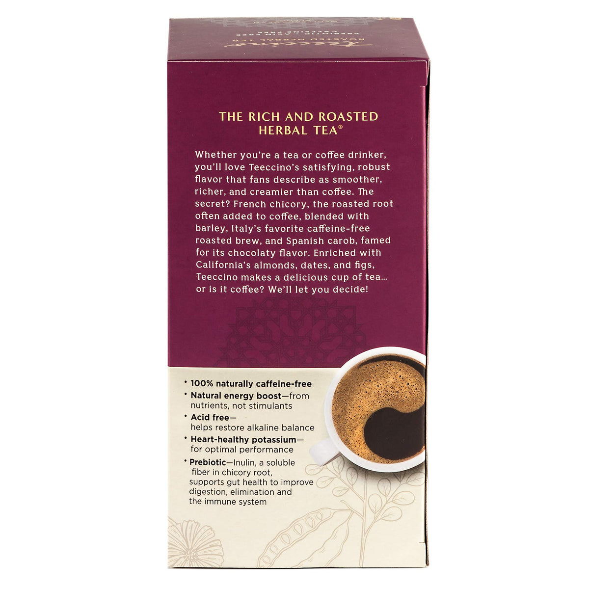TEECCINO chocolate peppermint close-up reveals cocoa richness perfect for sipping.