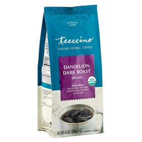 Teeccino Dandelion Dark Roast inside-pack view ready to brew