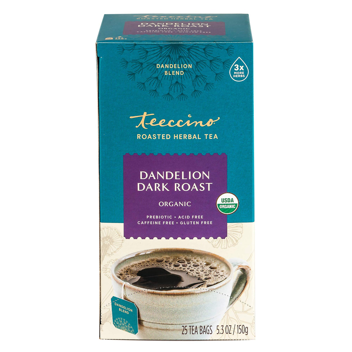 Teeccino Dandelion Tea iced latte ready to refresh.