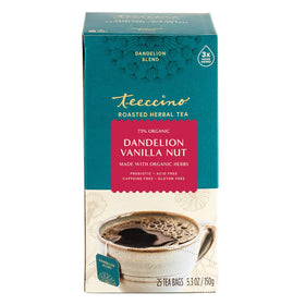 Ready-to-serve vanilla nut latte crafted with Teeccino dandelion tea