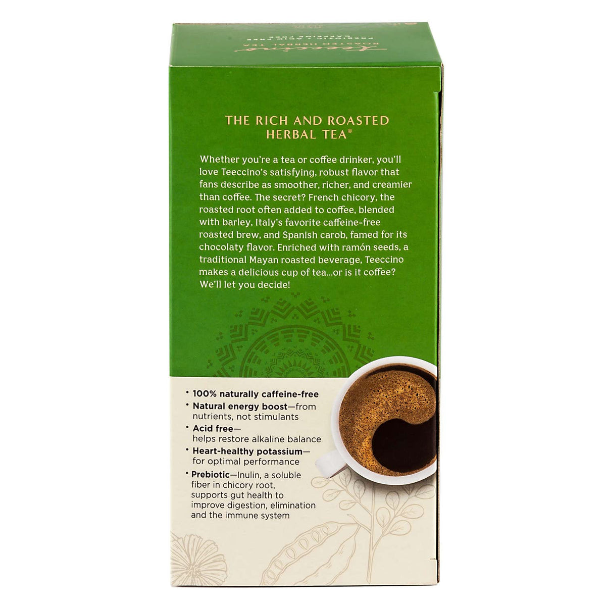 25-count box of Teeccino French Vanilla for convenient daily use