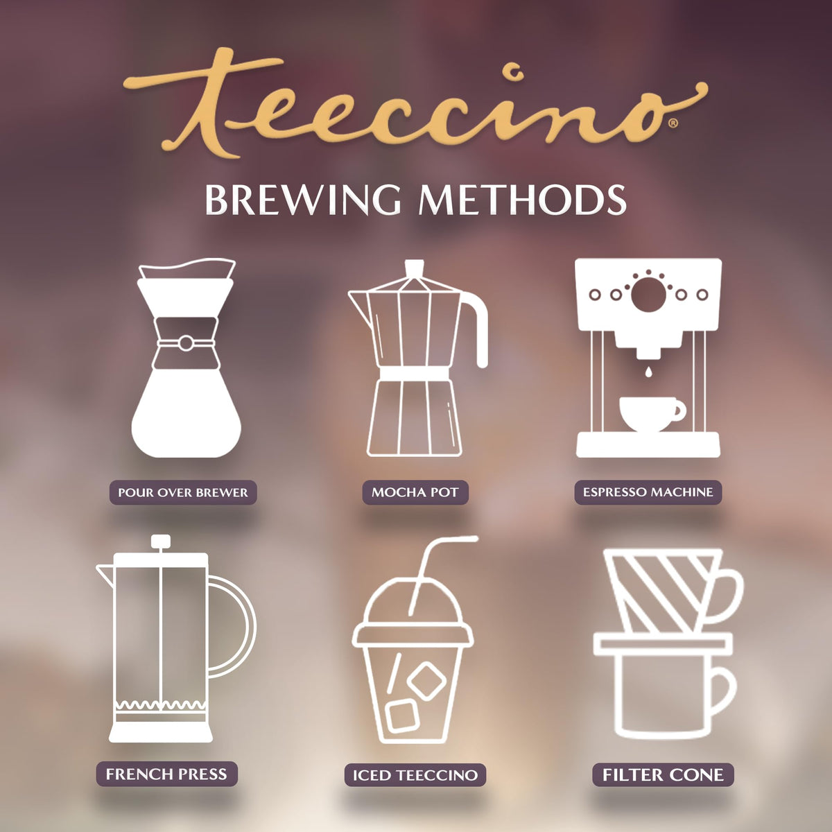 Teeccino Maple Pecan Tea iced glass for refreshing caffeine-free chill.