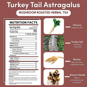 Teeccino tea with astragalus root for a warm, soothing moment.