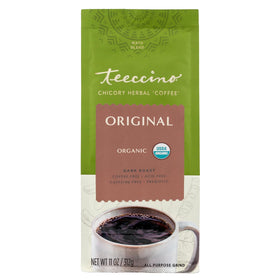 Teeccino Original organic herbs and non-GMO blend.