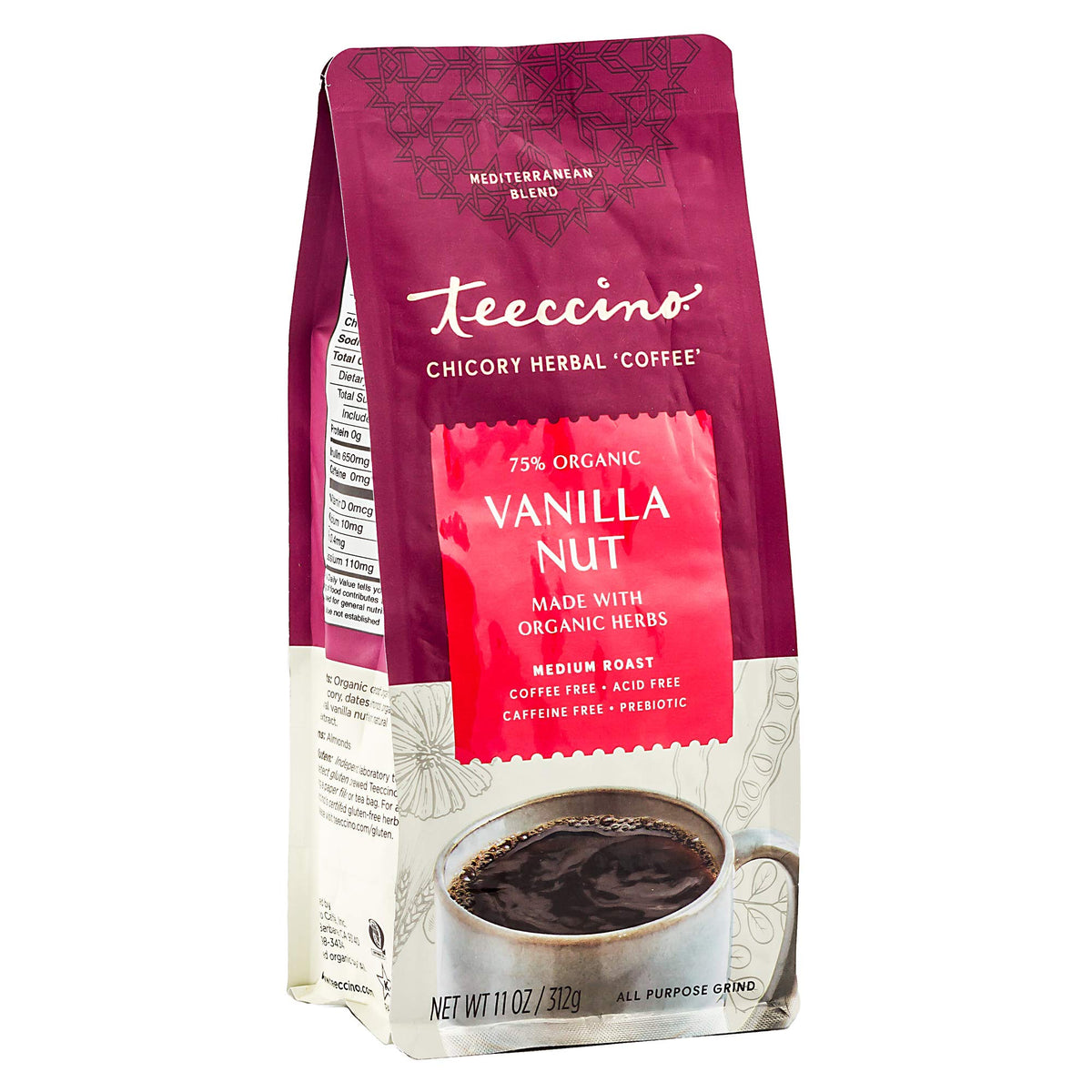 Pack of 3 Teeccino Vanilla Nut Chicory Coffee boxes