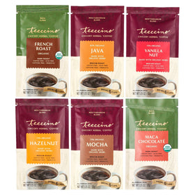 Teeccino Vanilla Nut mug exuding creamy aroma and mild sweetness.