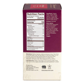 Teeccino Vanilla Nut Tea cup steaming, perfect for a cozy hot beverage