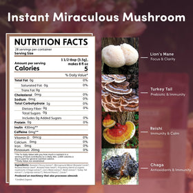 Teecino Miraculous Mushrooms Instant cup showcases mocha flavor with no mushroom taste.
