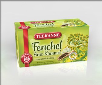 TEEKANNE fennel-anise-caraway tea bags offer a fragrant, balanced cup for daily tea moments.