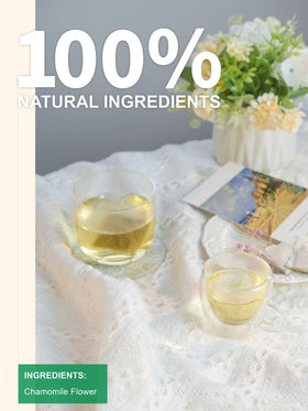 TeeLux Chamomile tea bags label emphasizes premium chamomile quality