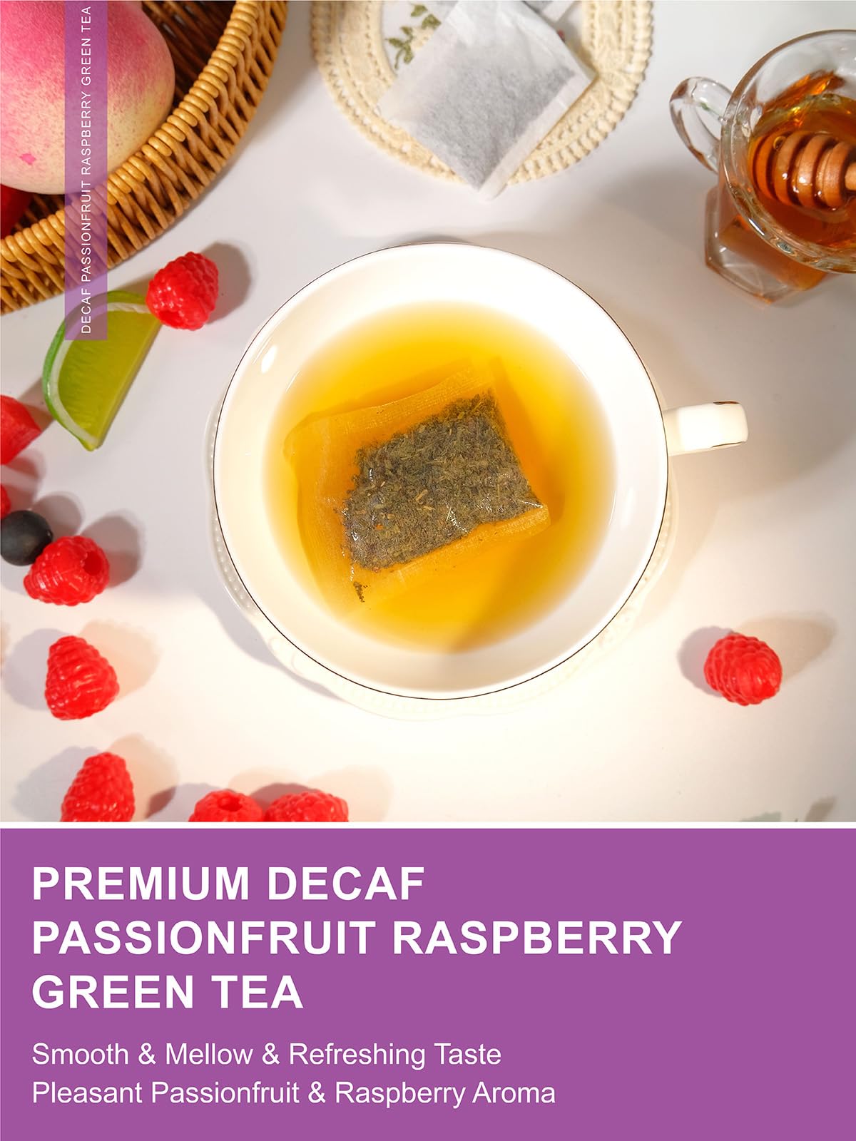 TeeLux CO2-decaff green tea buds showing premium quality.