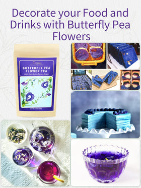 TeeLux color-changing tea with citrus to reveal purple hues.