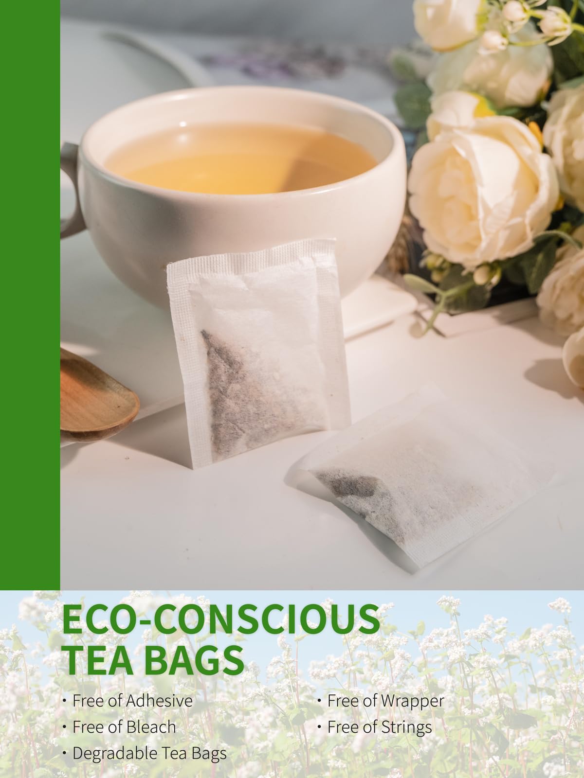 Teelux tea bags in a resealable kraft pouch for freshness.
