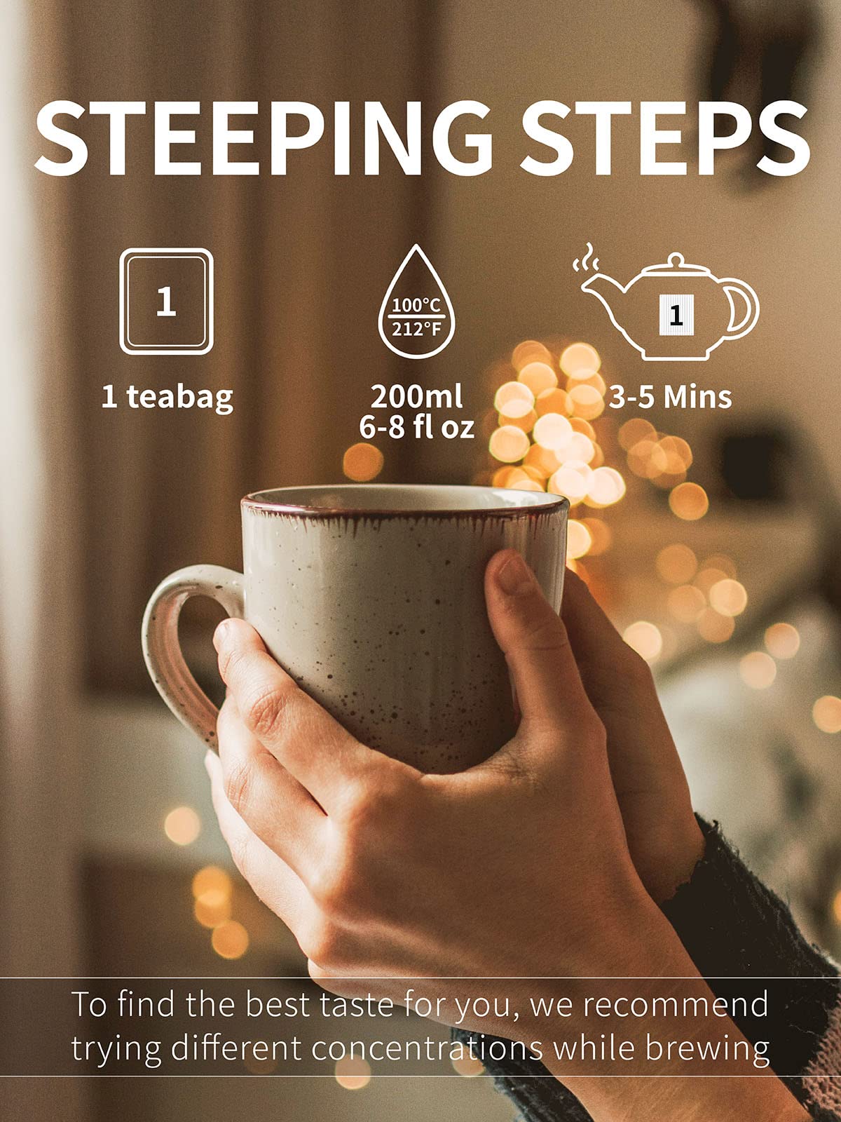 TeeLux decaf tea bags offer versatile hot or iced tea options.