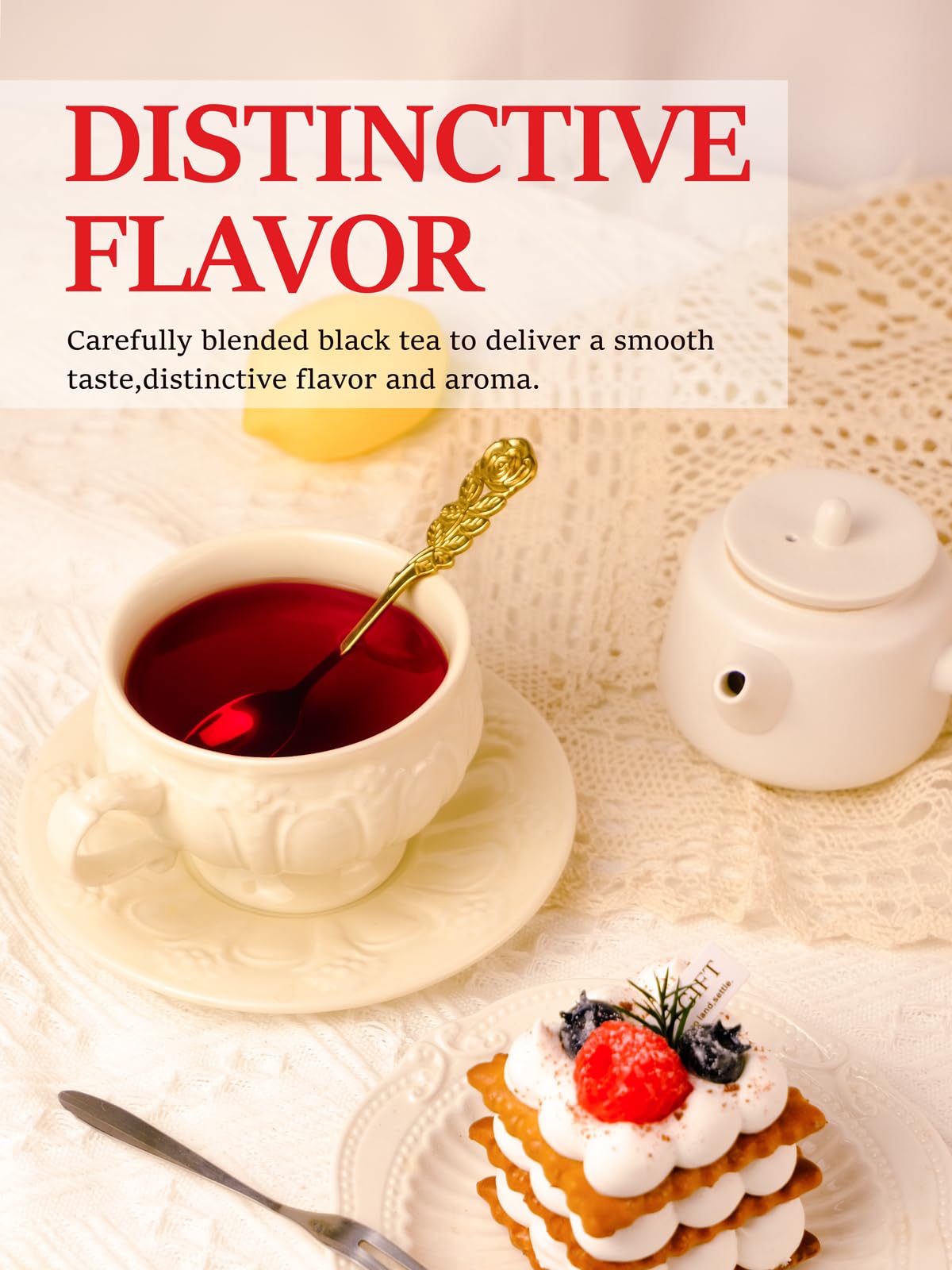 TeeLux decaf Earl Grey tea bags with bergamot scent in cozy setup