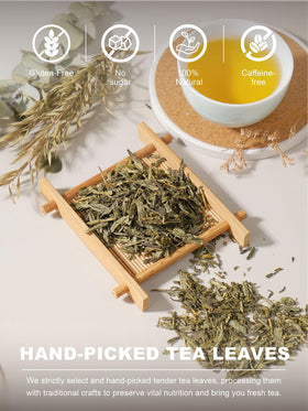 TeeLux packaging resealable pouch preserves freshness of loose tea.
