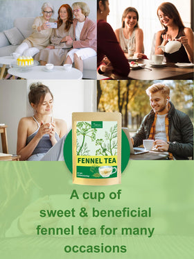 A prepared cup of TeeLux fennel tea ready to enjoy.