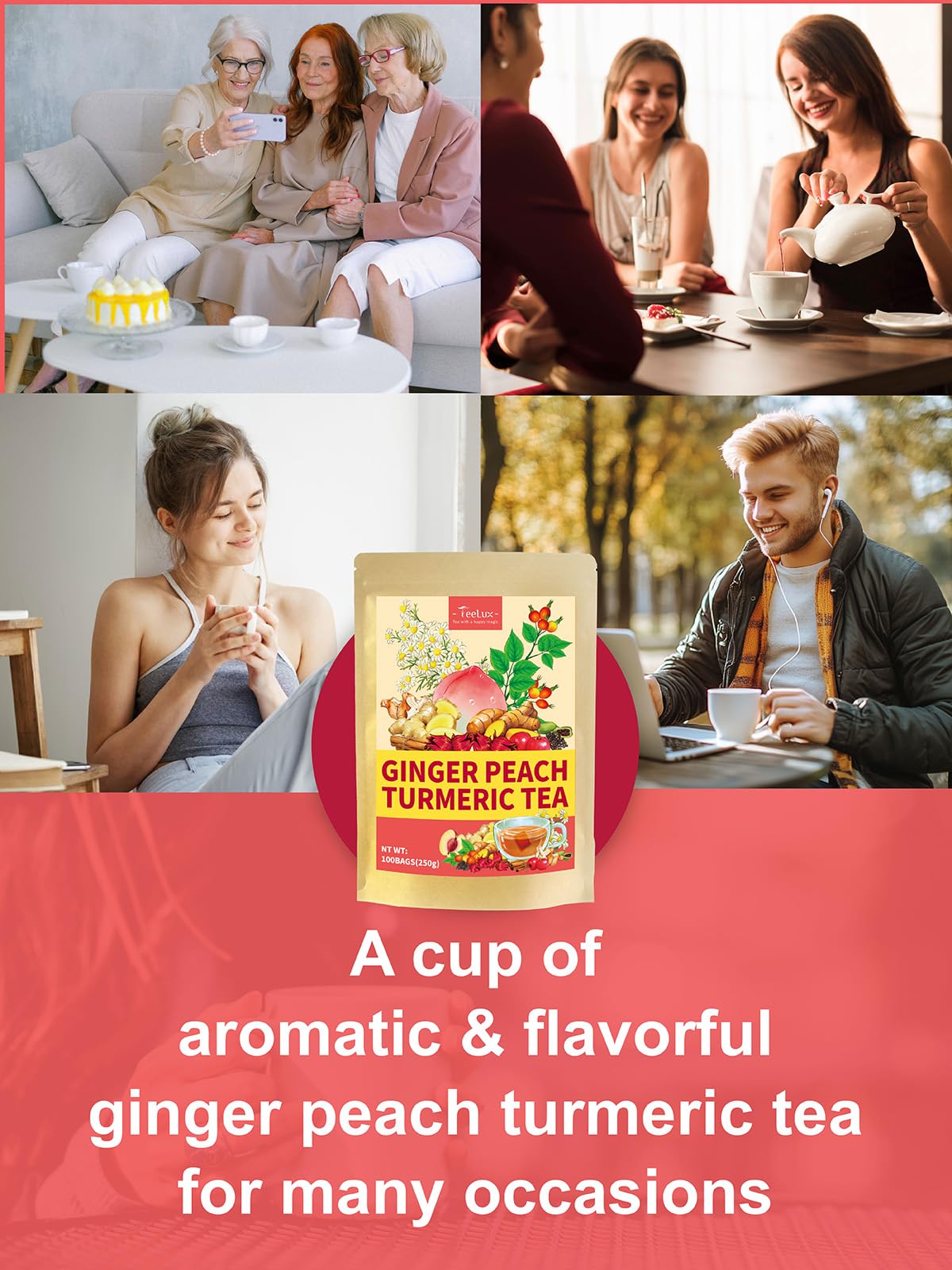 TeeLux Fruity-Sweet Floral Aroma: versatile for hot or iced tea.