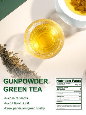 TeeLux Gunpowder Green Tea high mountain origin offers bright and nuanced flavors.
