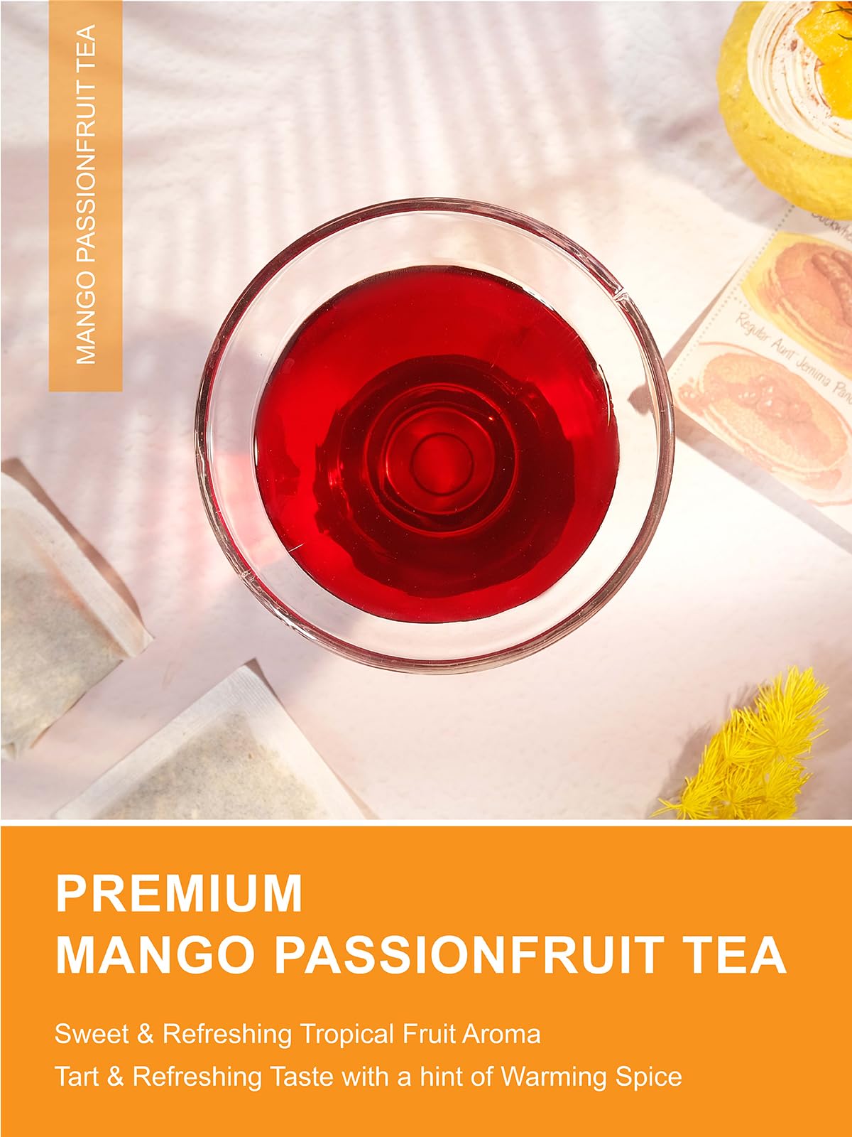 TeeLux Hibiscus Rosehip blend with vibrant color and tangy aroma