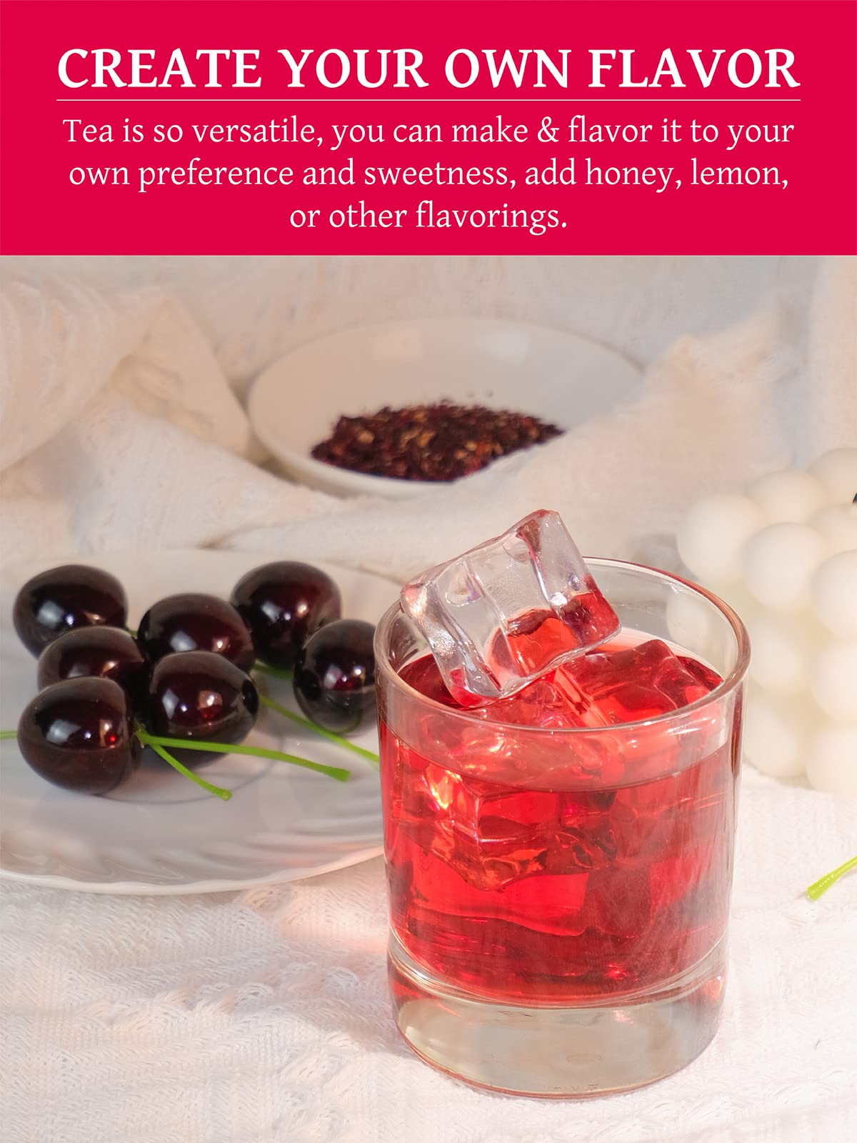 TeeLux Hibiscus tea bags foil pouch preserves freshness and full flavor