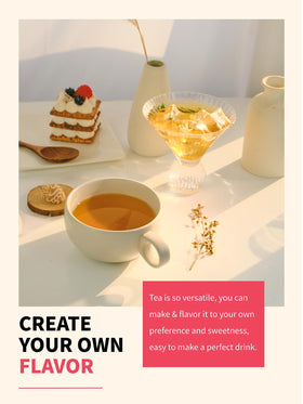 TeeLux Hot or iced tea options offer versatile serving ideas.