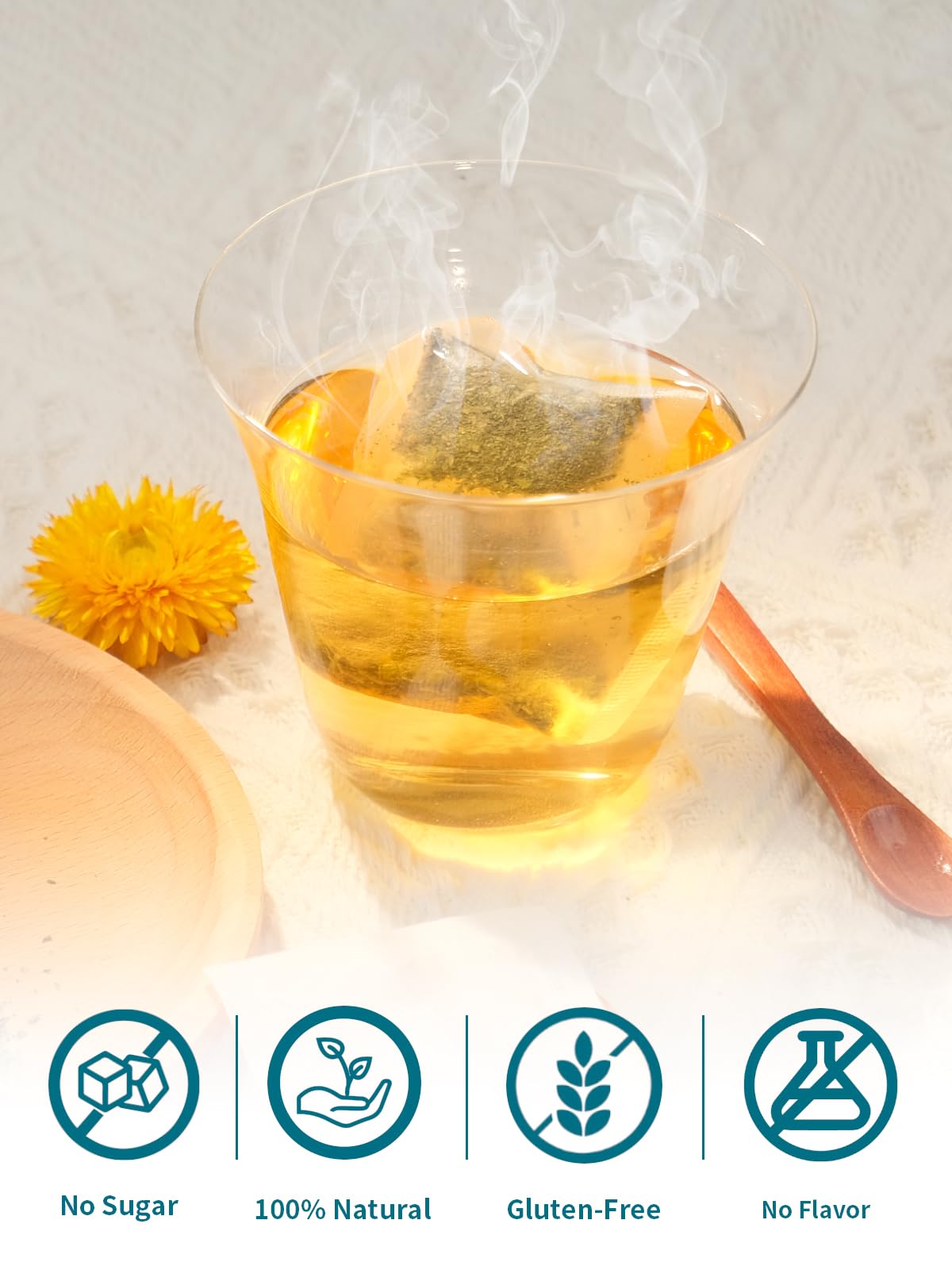 TeeLux Lemon Balm Tea Brewed Cup presents citrusy, caffeine-free sip