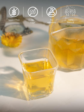 TeeLux Licorice Peppermint Tea steeping in a cup releasing a minty aroma.