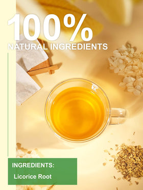 TeeLux Licorice tea brewed in a mug with warm aroma and smooth sweetness.