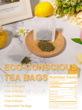 TeeLux Mango Peach Green Tea brewed in glass displaying a crisp infusion perfect for cooling.