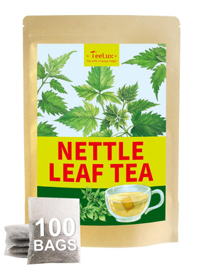 TeeLux nettle leaf tea bags in eco-friendly packaging preserve freshness.