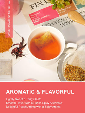 TeeLux Rosehips Hibiscus Chamomile Blend: bright infusion with calming notes.