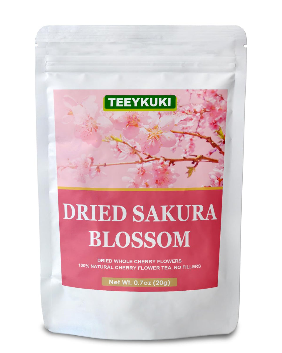 TEEYKUKI Sakura dried whole 20g packaging, premium quality ideal for storage.