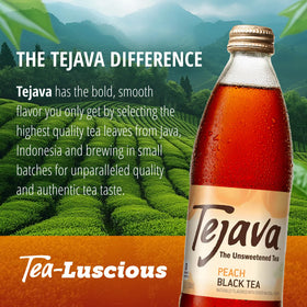 Tejava Peach Black Tea at home provides quick, guilt-free refreshment.